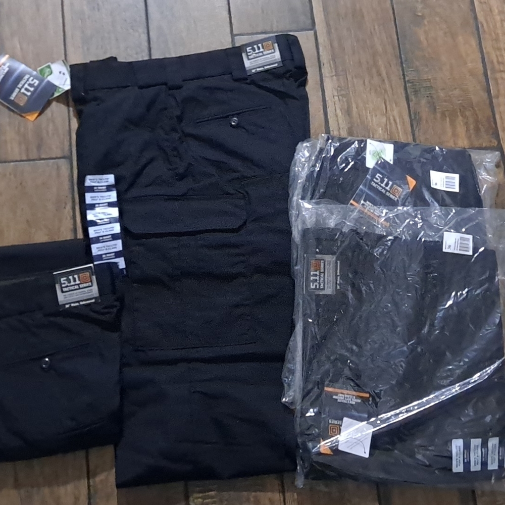 3 pairs of 5.11 Tactical Series BDU style pants dark navy blue size 36 waist